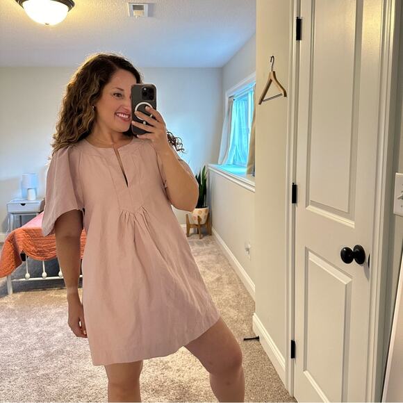 Tuckernuck Pomander Place Pink Purple Flutter Sleeve Mini Dress XS - Picture 2 of 12